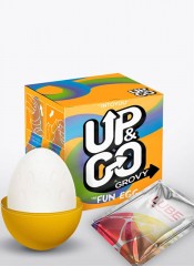 Silikonové mužské masturbátorské vajíčko - Up And Go Grovy Egg.