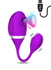 Cliktorální Sani s fialovým vibračním vajíčkem.