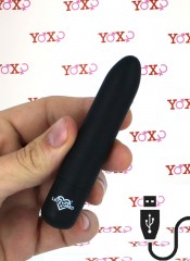 Shoty - Klasický černý mini vibrator 10 x 2 cm. 