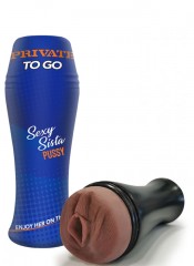 Ultra realistický masturbátor ve tvaru vagíny Sexy Sista pro muže z pravé kůže 21 x 3 cm.