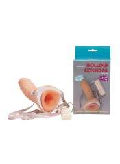 Vibrační Dutý Strap-On s regulátorem vibrací  pro muže 18 x 4,8 cm.