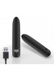 Shoty - Klasický černý mini vibrator 10 x 2 cm. 
