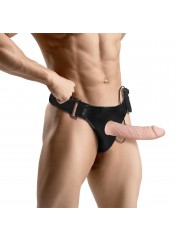 Bemax postroj odnímatelný strap-on s dutým dildom a vibrací 15,5 cm x 4,2 cm.