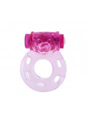 BAILE Vibrating Cock Ring Bear Pink vibrační erekční kroužek růžový medvídek 